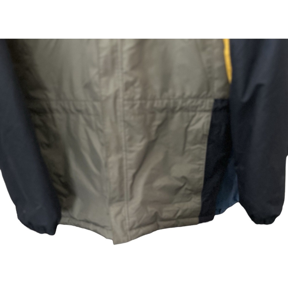 Columbia‎ Youth 18/20 Hooded Rain Jacket Navy Gray Yellow Waterproof Coat - Picture 4 of 6